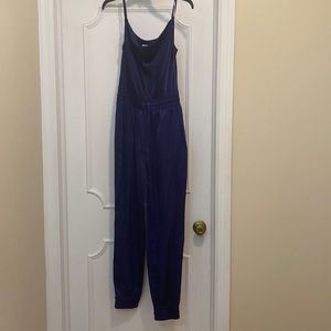 Bar III Navy Blue Silky Jump Suit Sz S